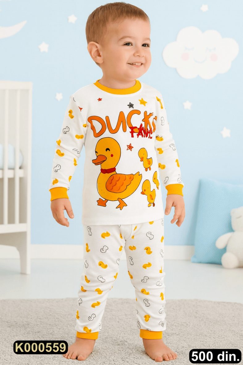 Pamučna pidžama iz 2 dela
