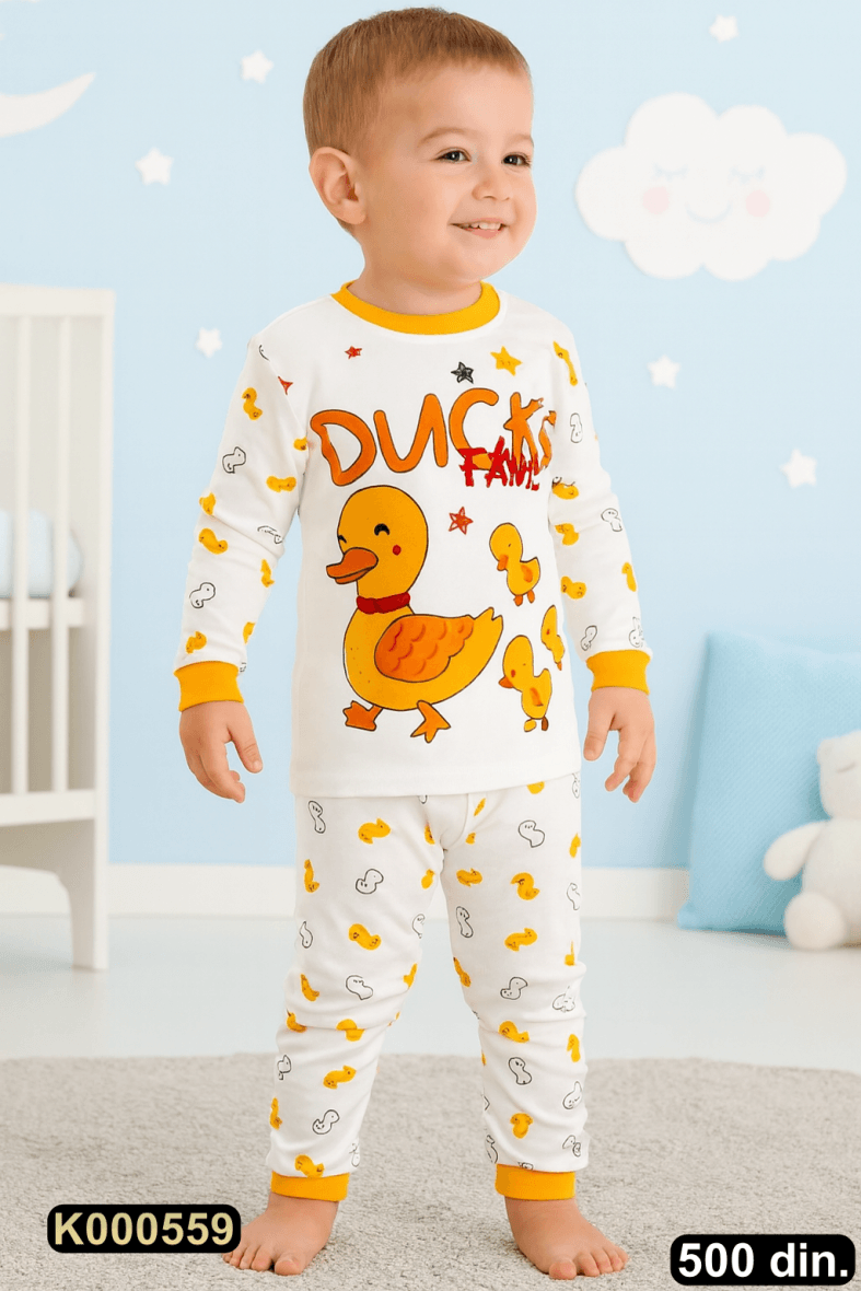 Pamučna pidžama iz 2 dela (104-116)