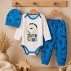 Trodelni komplet za bebe DinoSaur – plavi