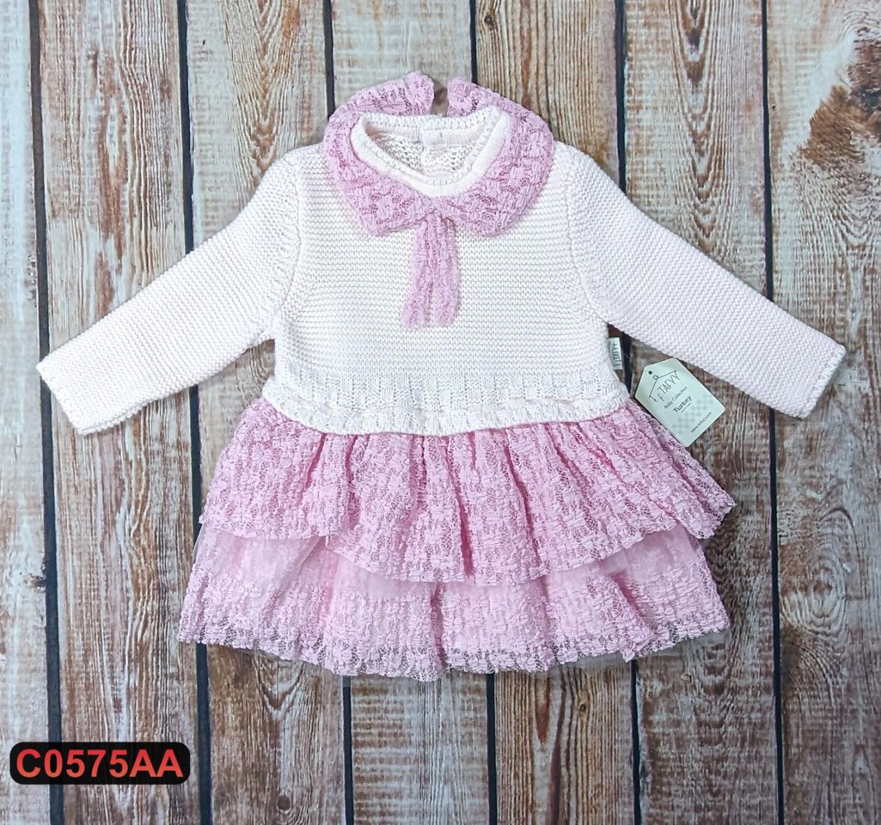 Štrikana bebi haljinica (68-92)