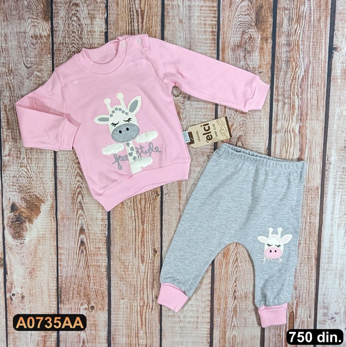 Pamučni komplet iz 2 dela (62-74)