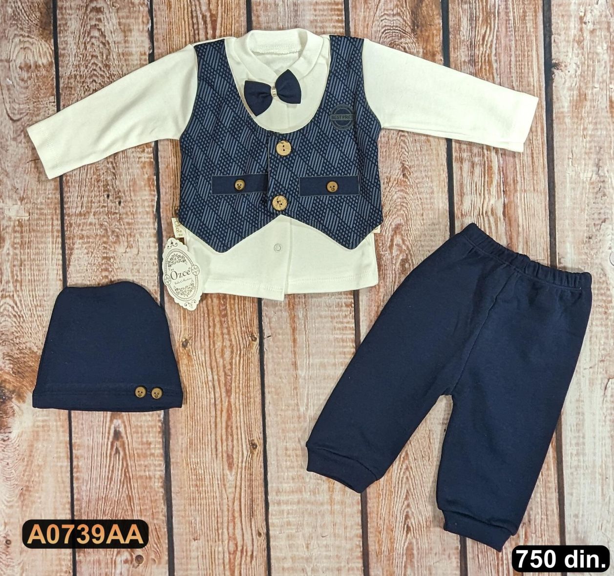 Pamučni komplet iz 3 dela (62-68)