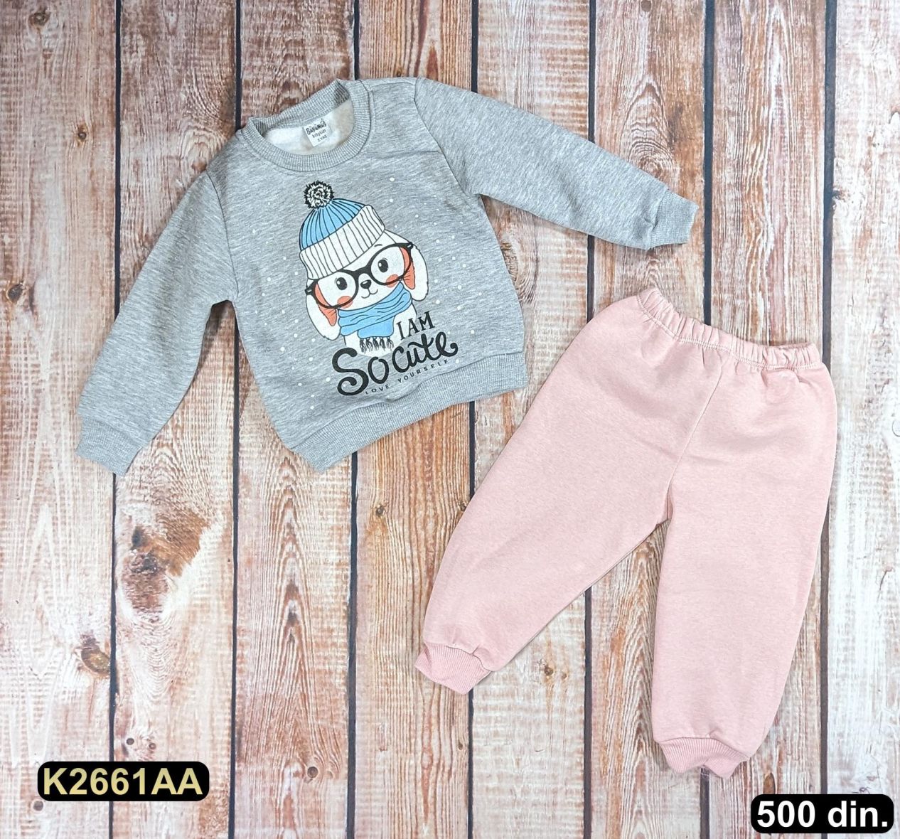 Pamučni komplet iz 2 dela – postavljen (80-98)