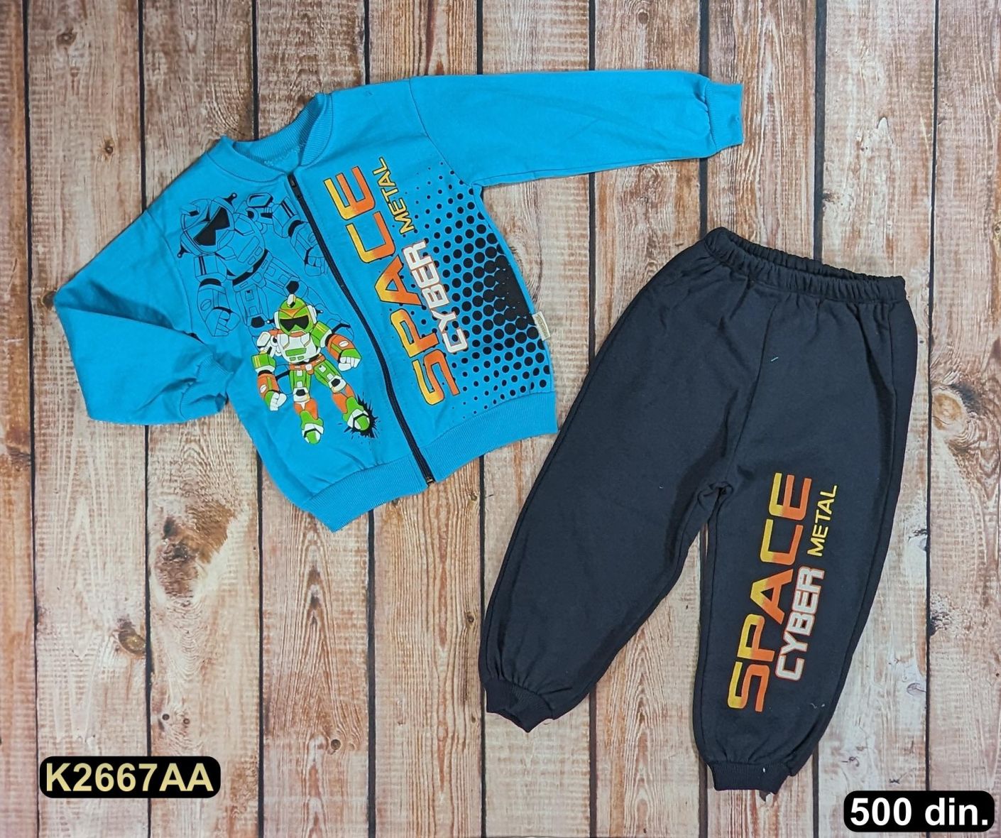 Pamučni komplet iz 2 dela – postavljen (104-116)