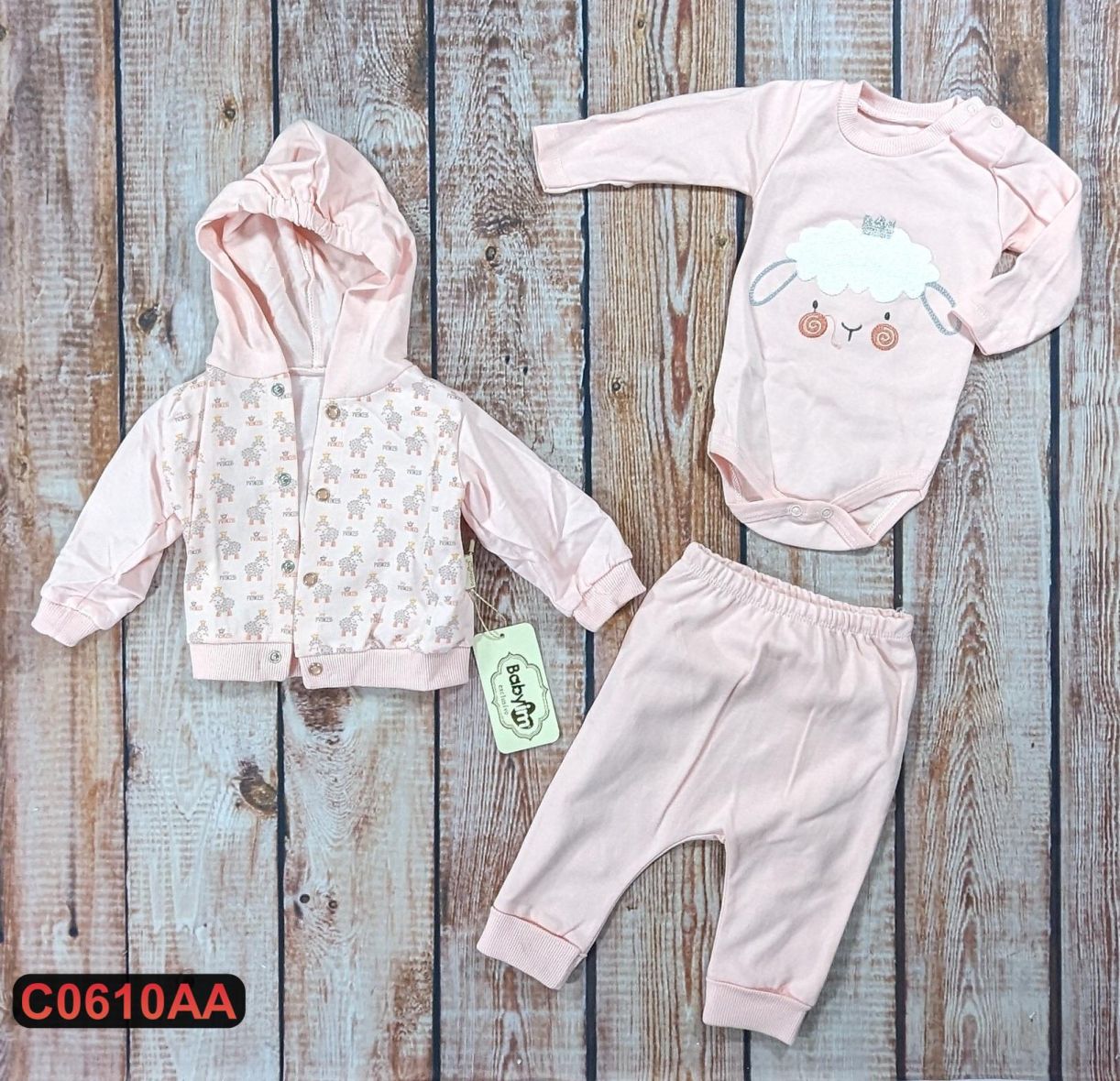 Pamučni komplet iz 3 dela (56-68)