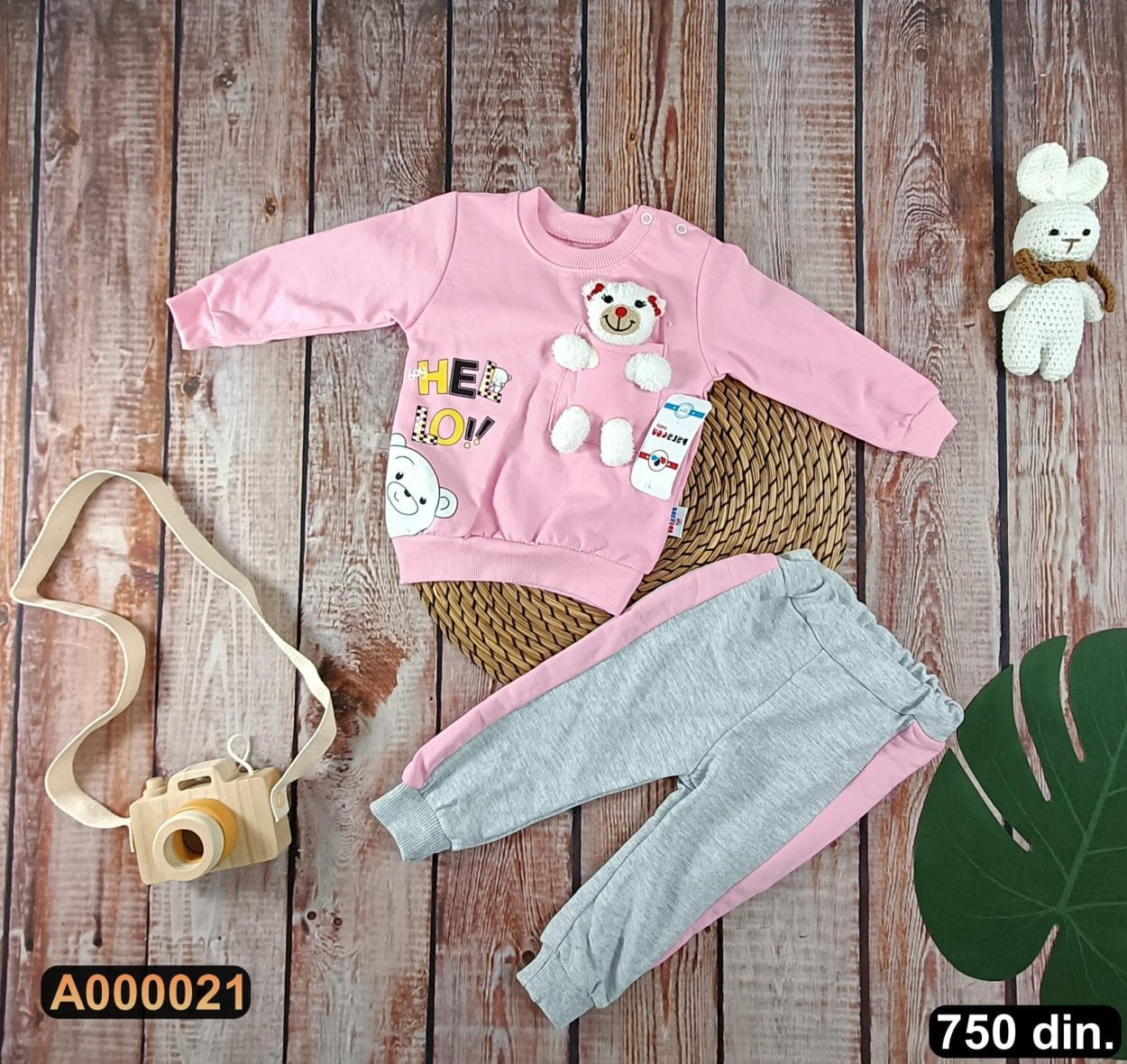 Pamučni komplet iz 2 dela (68-80)