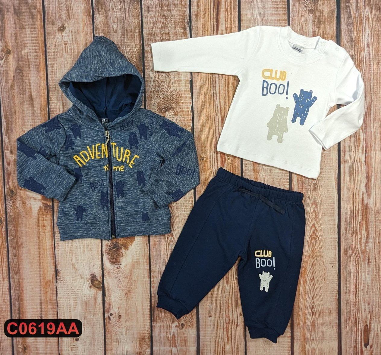 Pamučni komplet iz 3 dela (68-80)