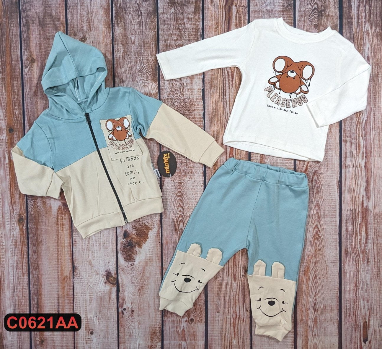 Pamučni komplet iz 3 dela (74-92)