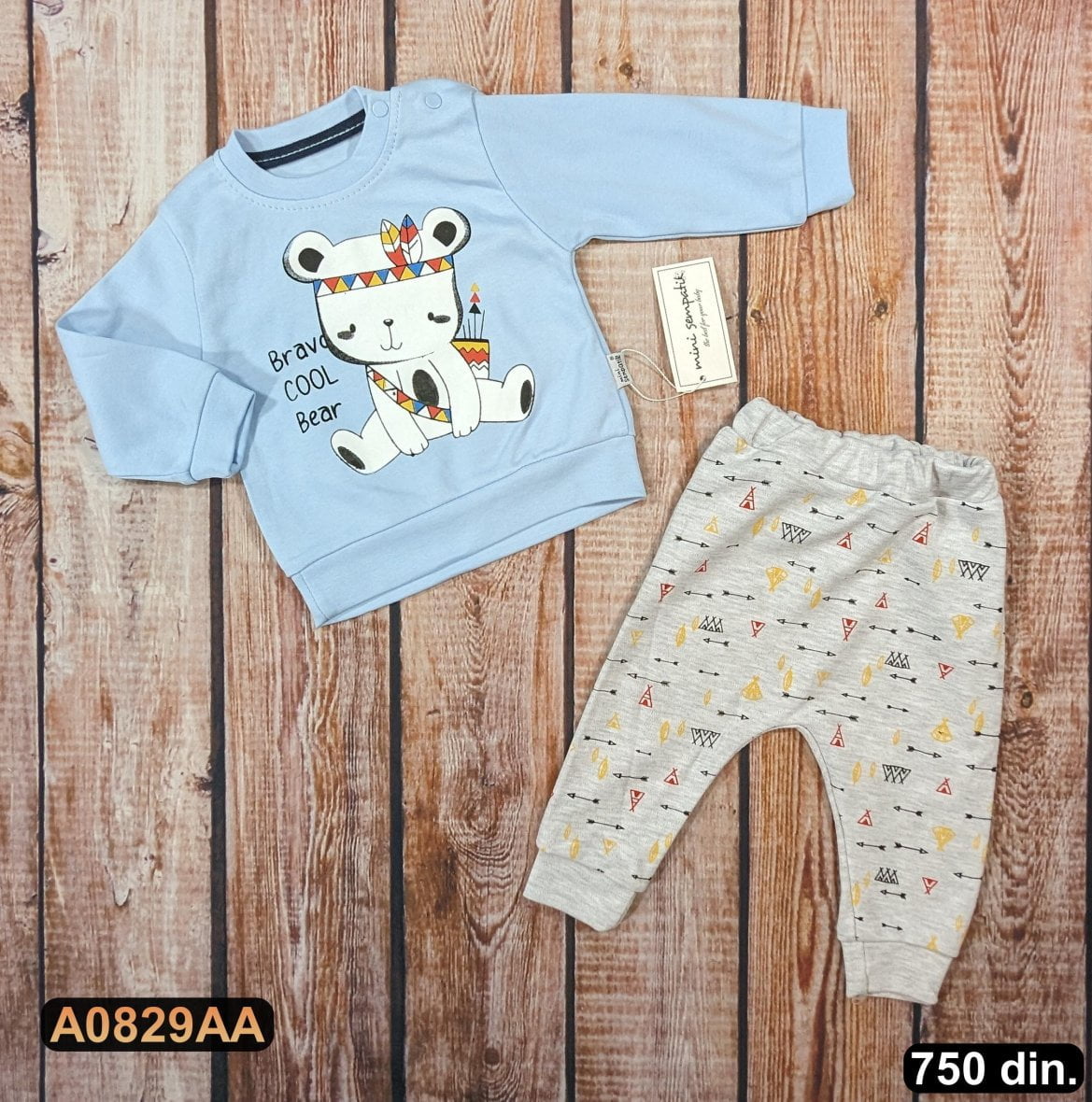 Pamučni komplet iz 2 dela (62-74)