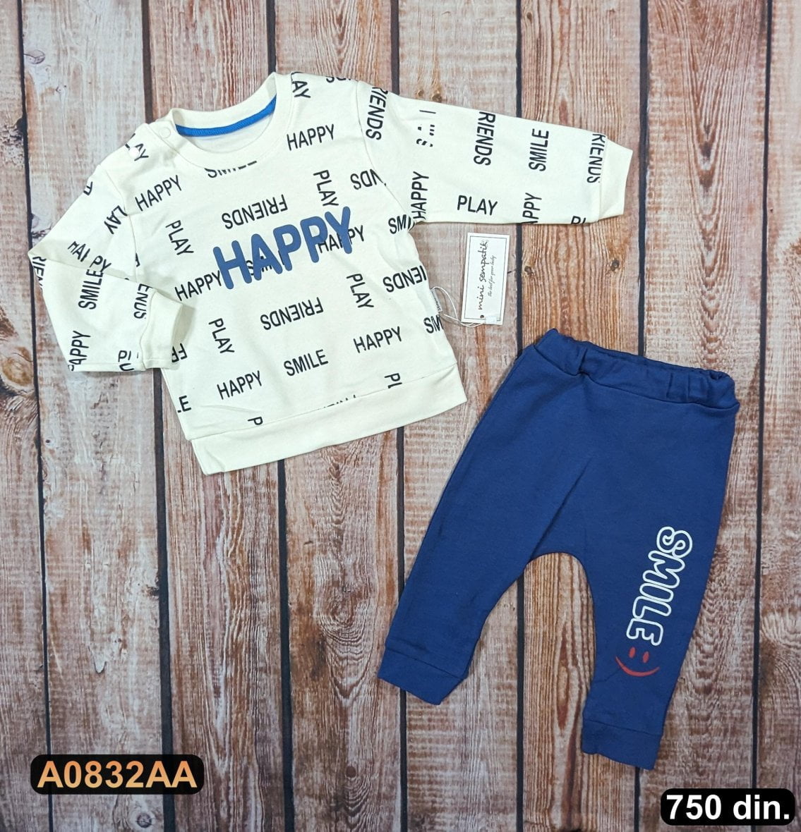 Pamučni komplet iz 2 dela (62-74)