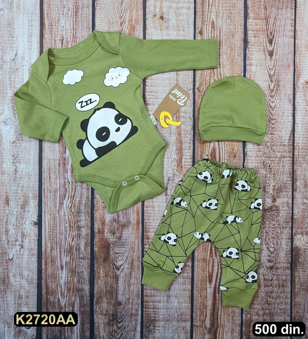 Pamučni komplet iz 3 dela (62-74)