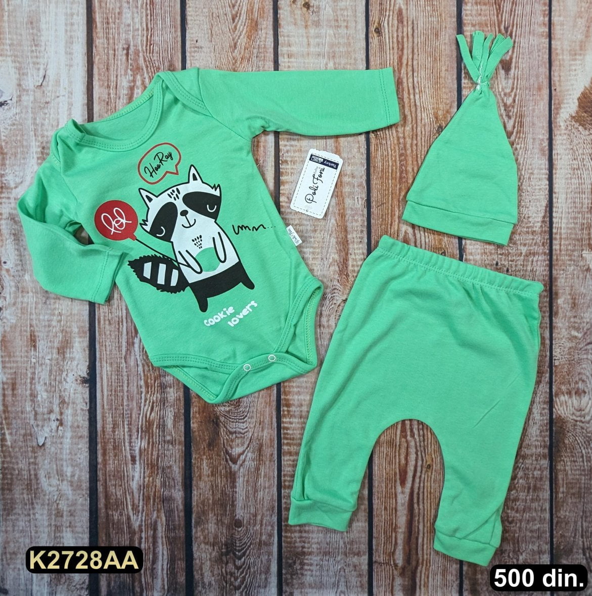 Pamučni komplet iz 3 dela (62-68)