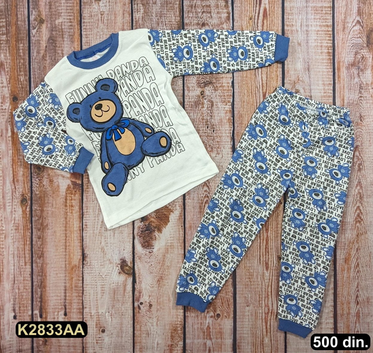 Pamučna pidžama iz 2 dela (104-116)