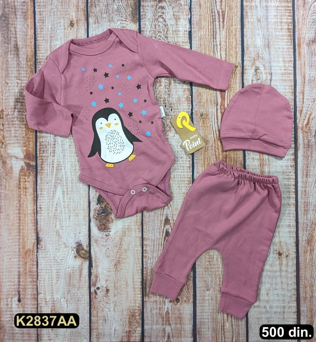 Pamučni komplet iz 3 dela (62-74)