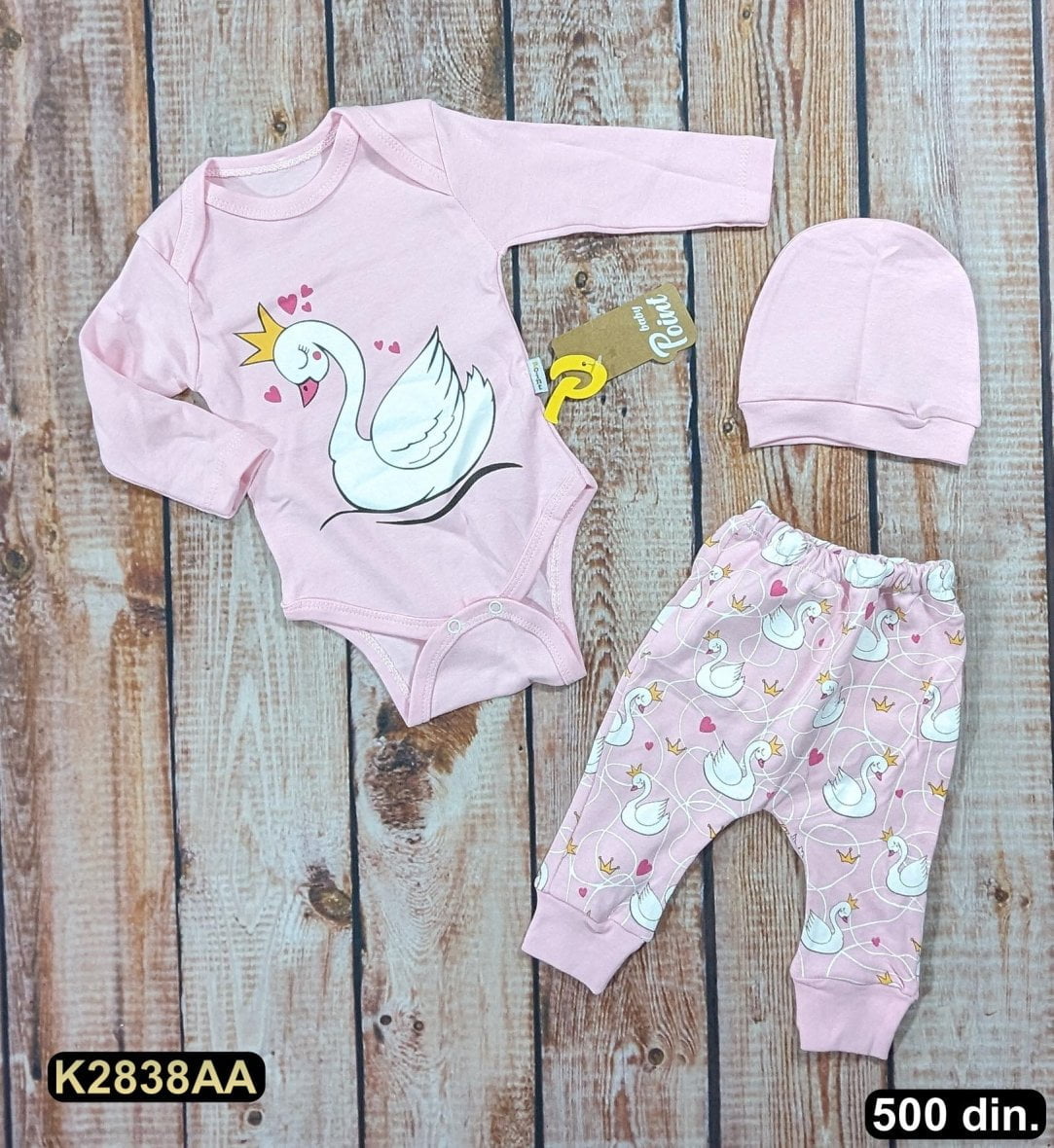 Pamučni komplet iz 3 dela (62-74)