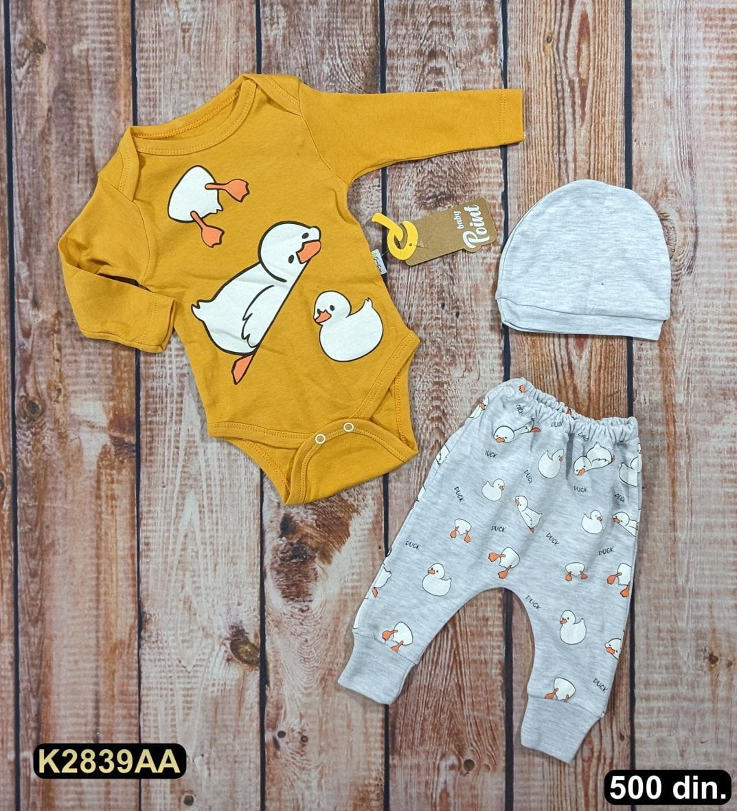 Pamučni komplet iz 3 dela (62-74)