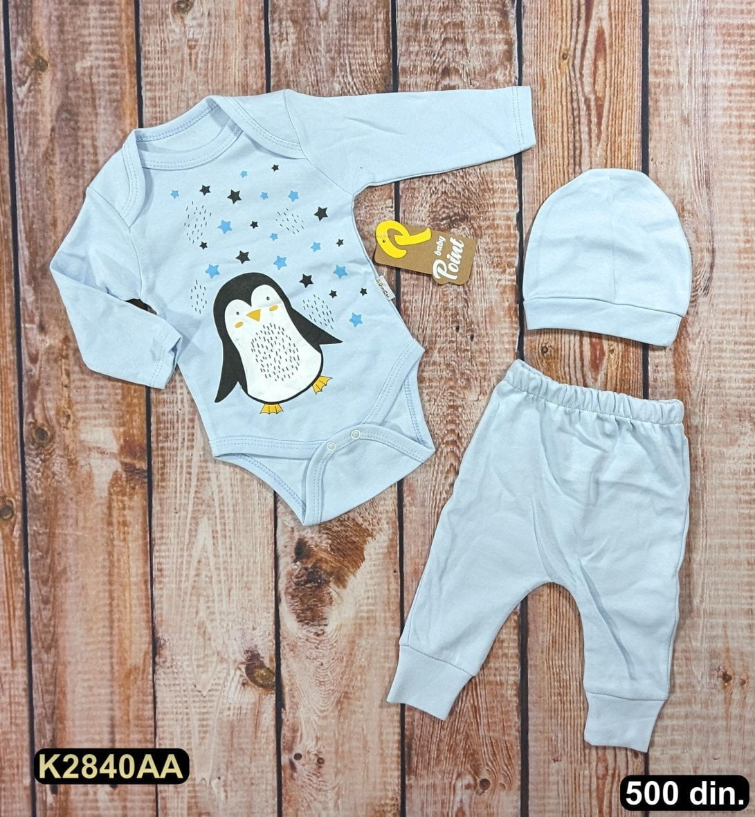 Pamučni komplet iz 3 dela (62-74)