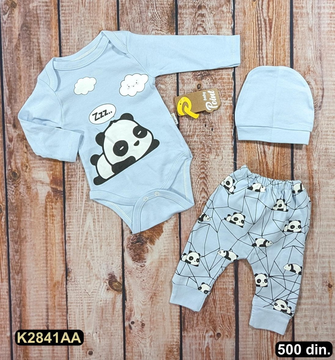 Pamučni komplet iz 3 dela (62-74)