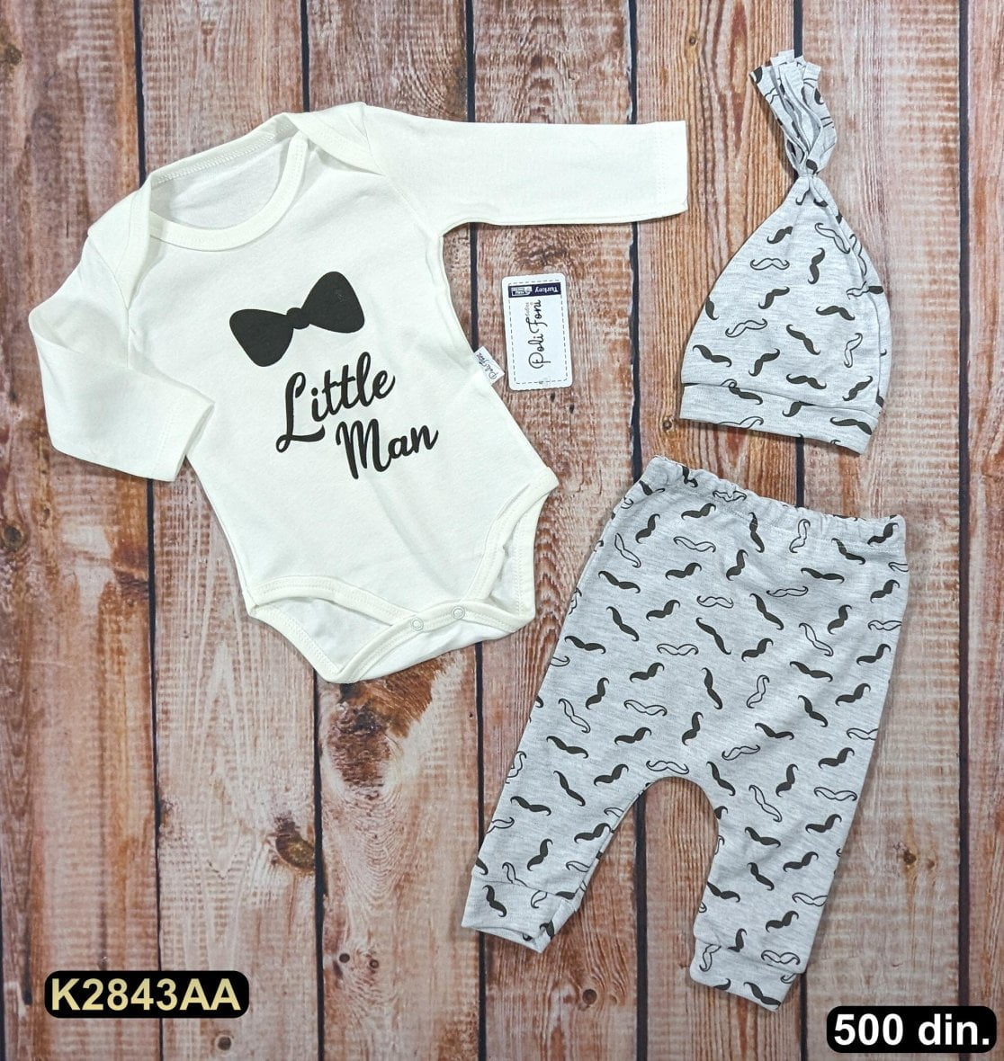 Pamučni komplet iz 3 dela (62-68)