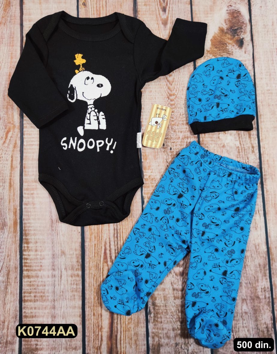 Pamučni komplet iz 3 dela (62-68)