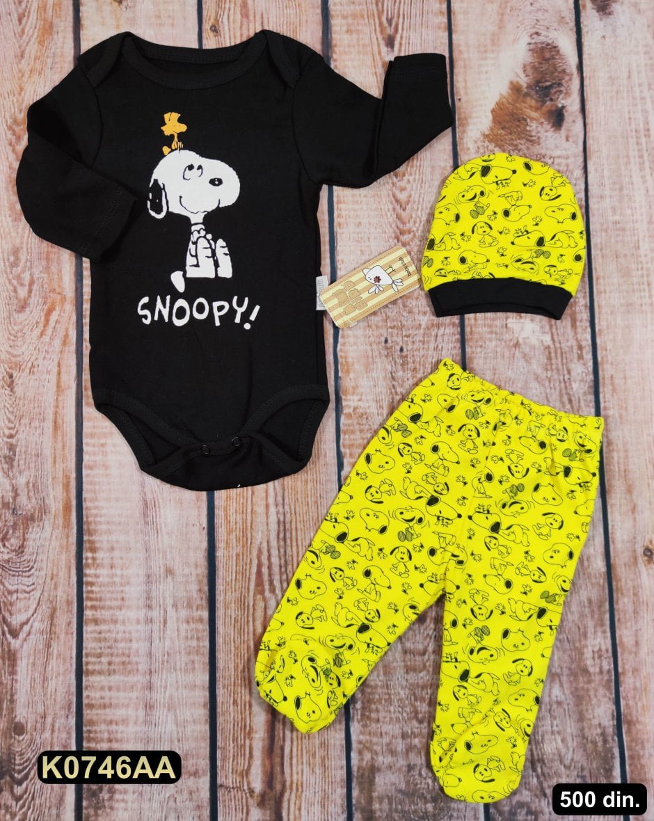 Pamučni komplet iz 3 dela (62-68)