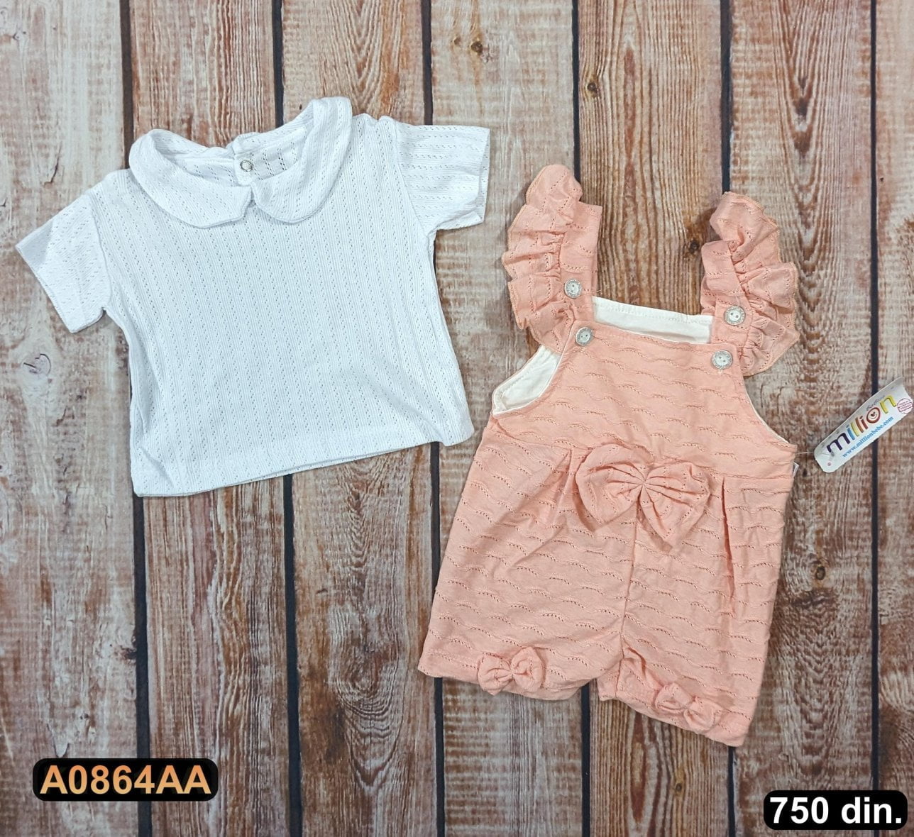 Pamučna zekica sa majicom (62-74)