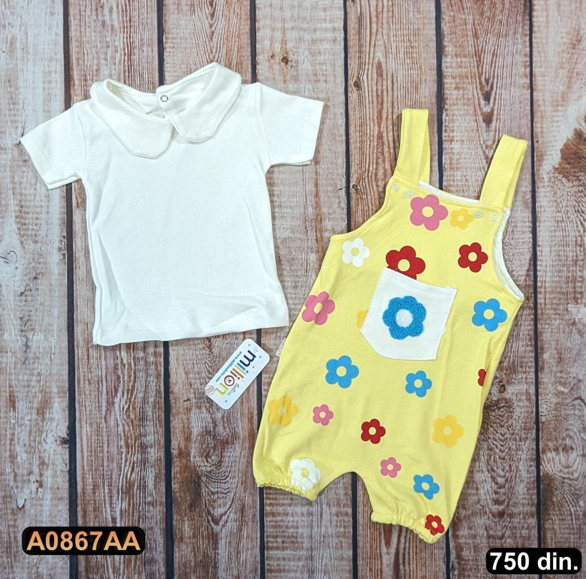 Pamučna zekica sa majicom (62-74)