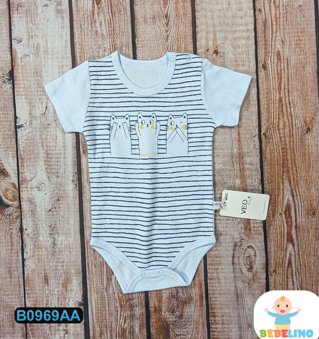 Pamučni bodi sa kratkim rukavom