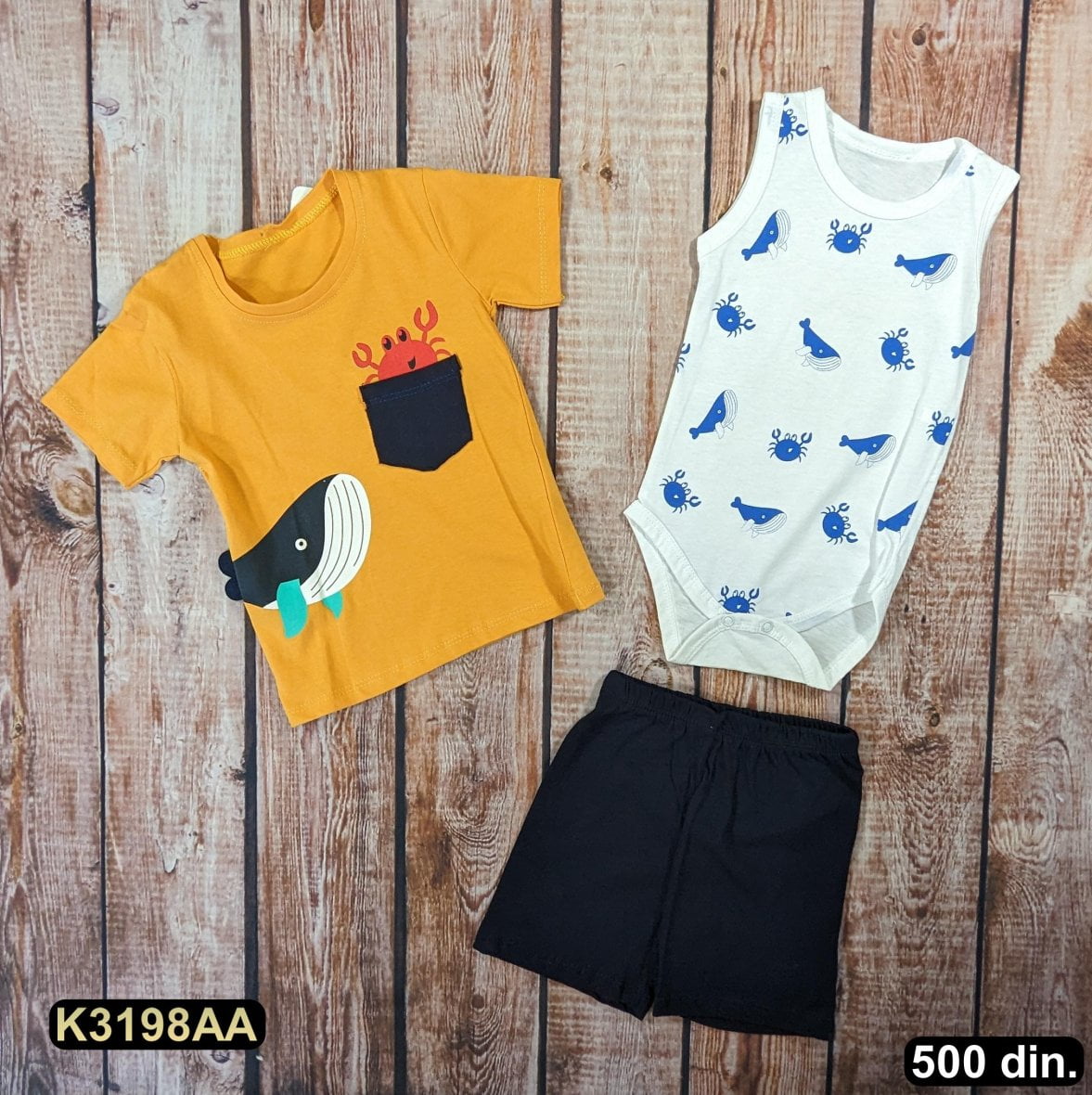 Pamučni komplet iz 3 dela (74-86)