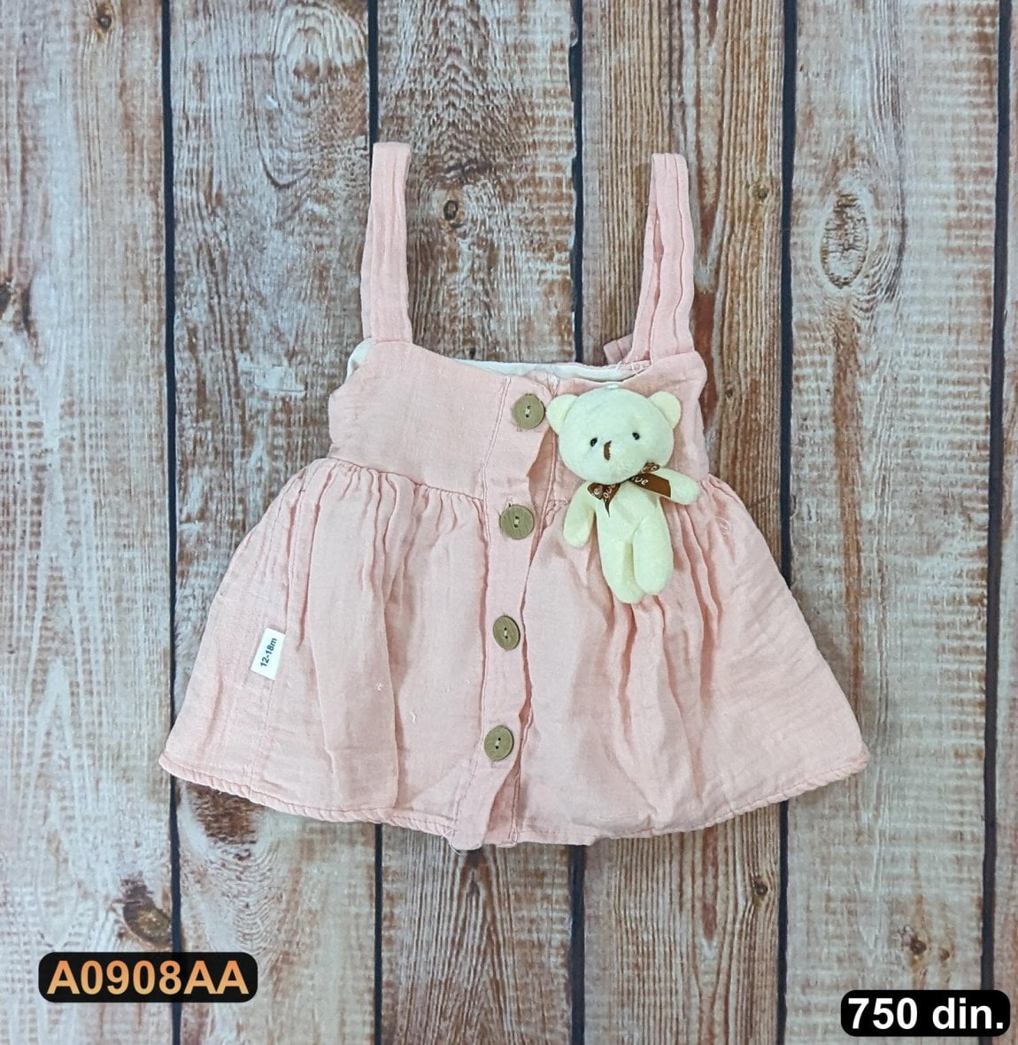 Pamučni haljina na bretele (68-86)