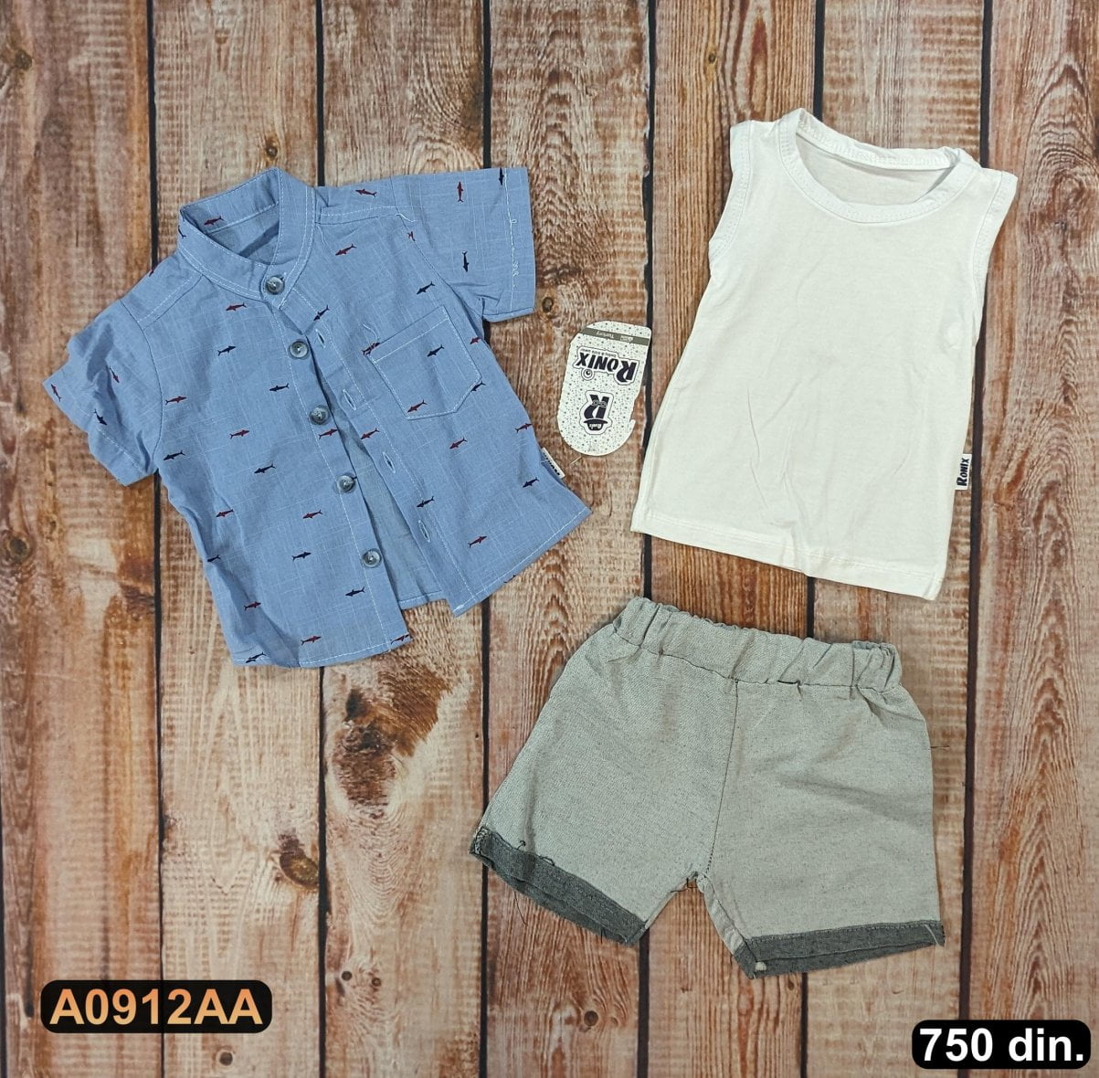 Trodelni komplet sa košuljom (68-86)