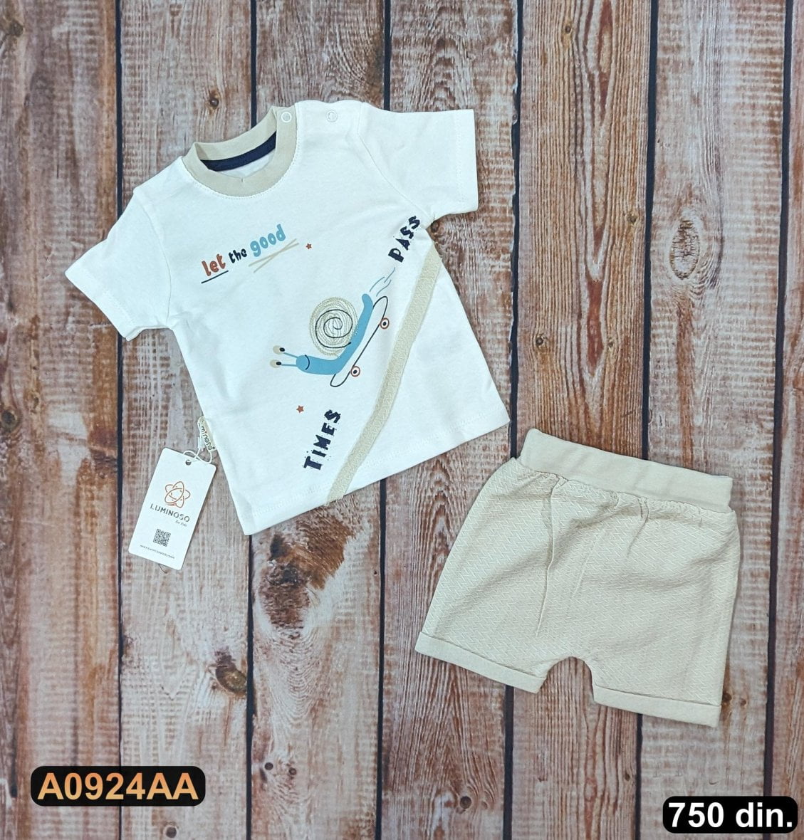 Pamučni komplet iz 2 dela (68-80)