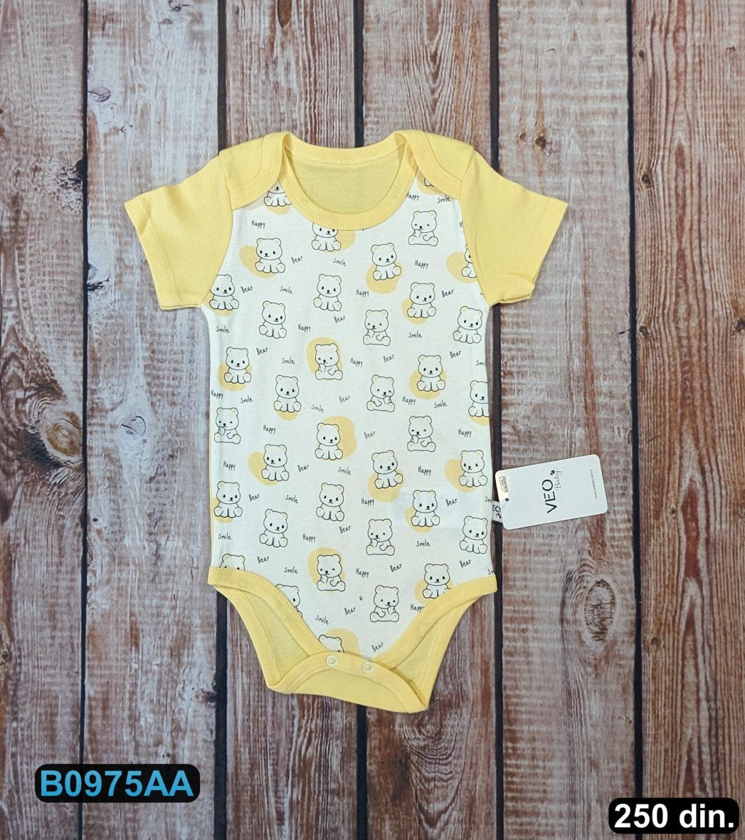 Pamučni bodi sa kratkim rukavom (62-86)