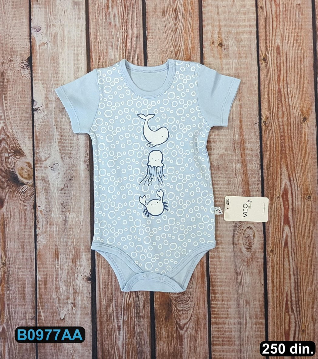 Pamučni bodi sa kratkim rukavom (62-86)