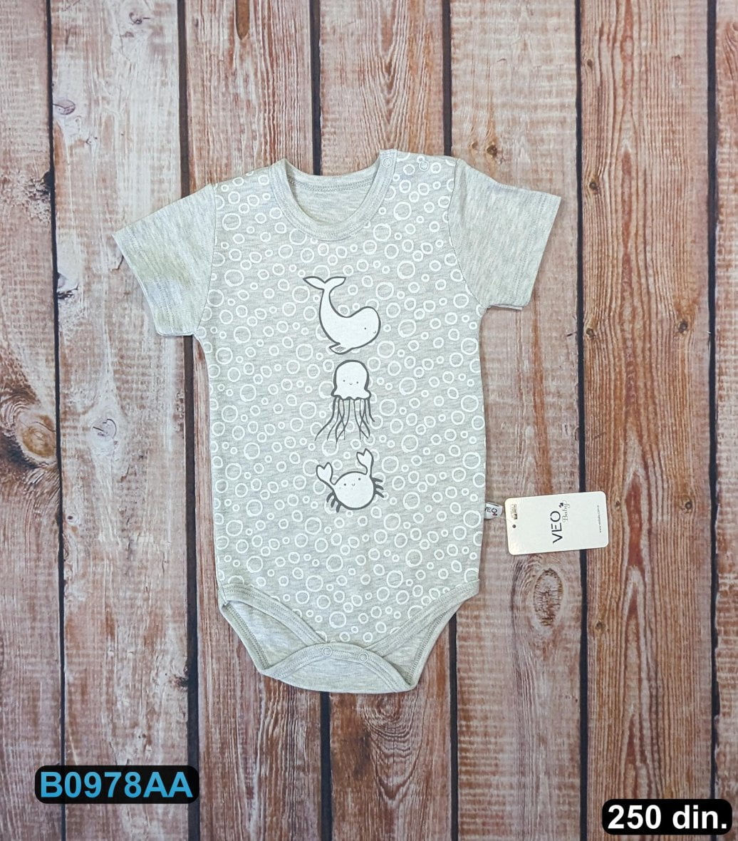 Pamučni bodi sa kratkim rukavom (62-86)