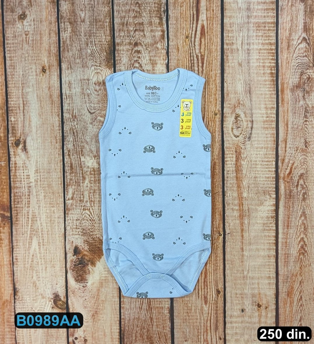 Pamučni bodi na bretele (80-98)