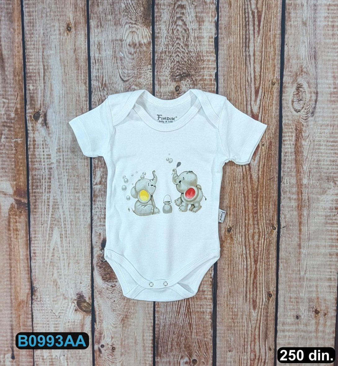 Pamučni bodi sa kratkim rukavom (62-86)