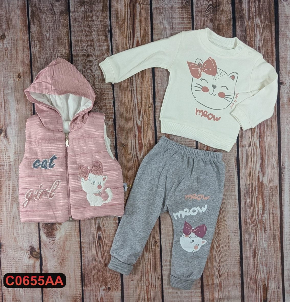 Pamučni komplet iz 3 dela (68-80)