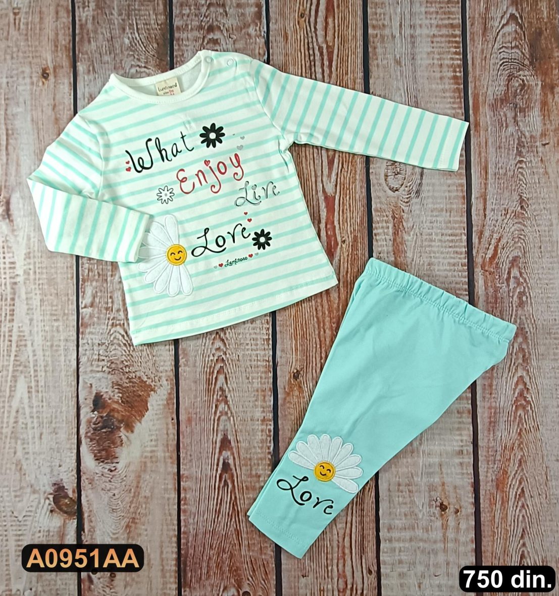 Pamučni komplet iz 2 dela (68-80)