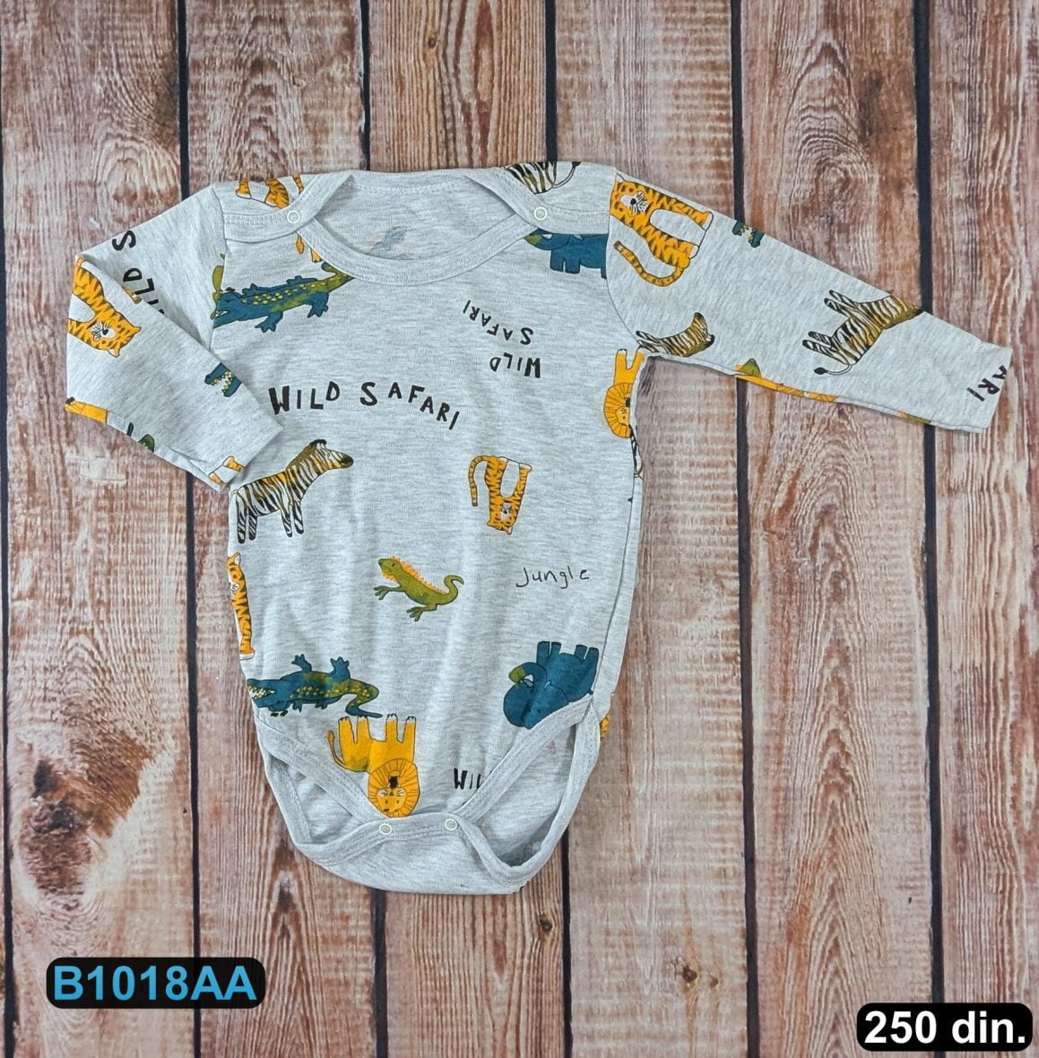 Pamučni bodić sa dugim rukavima