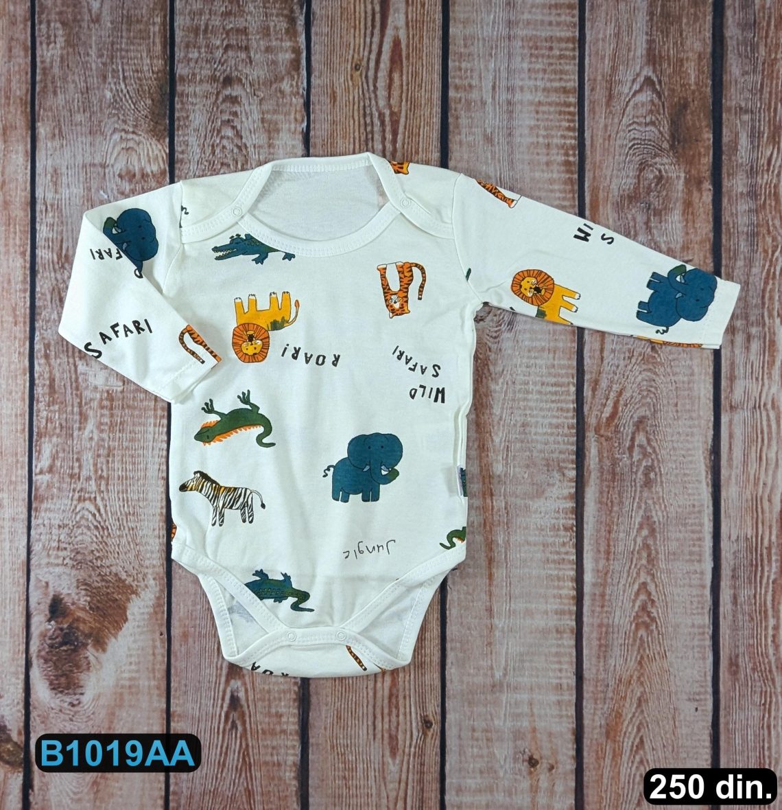Pamučni bodić sa dugim rukavima