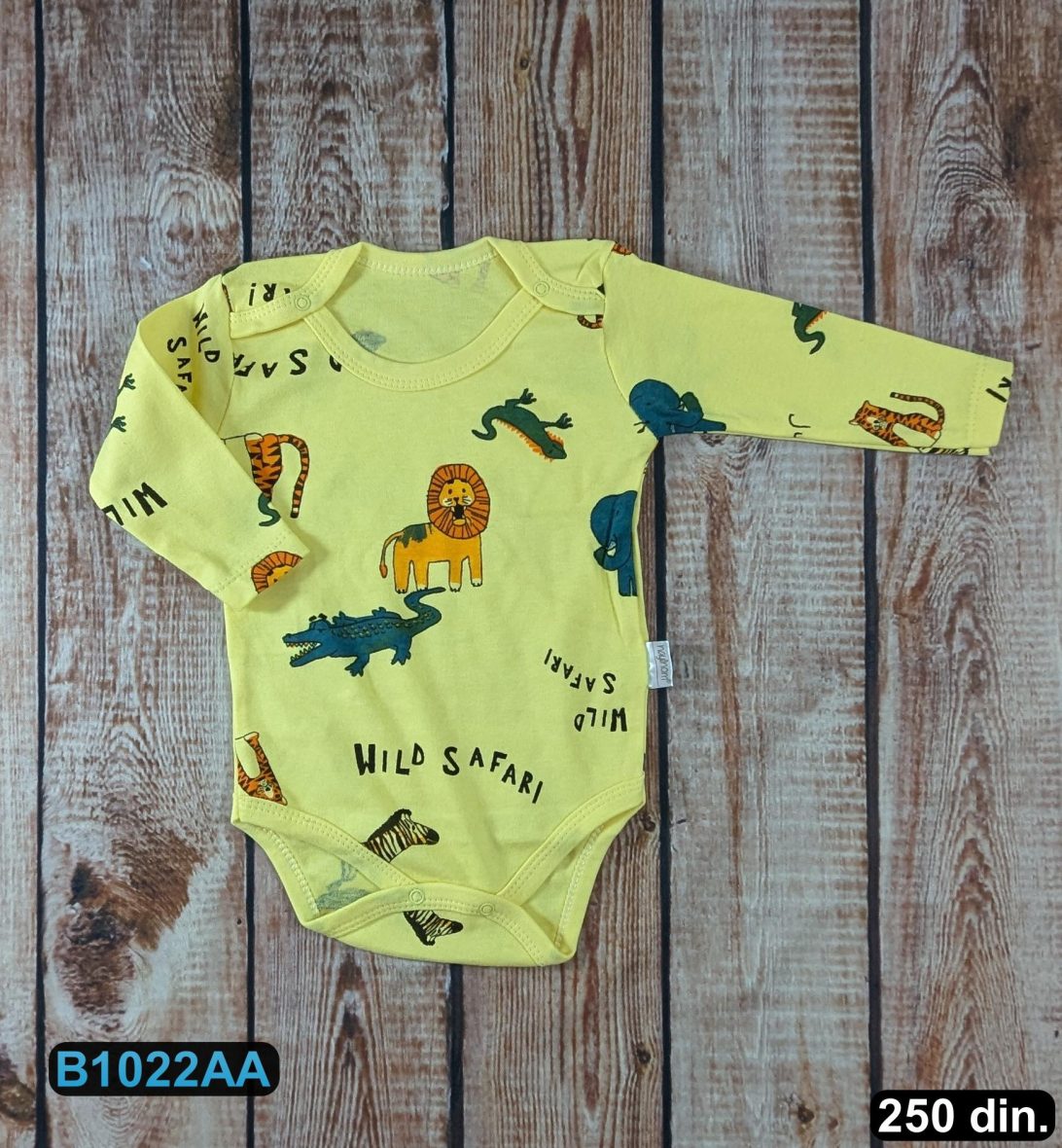 Pamučni bodić sa dugim rukavima (56-98)