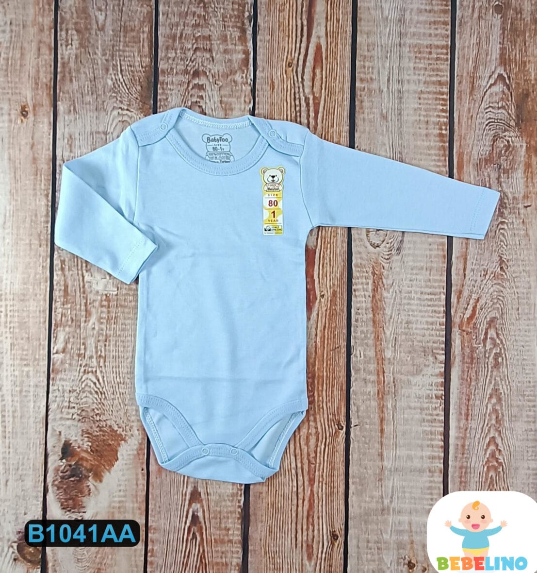 Pamučni bodić sa dugim rukavima