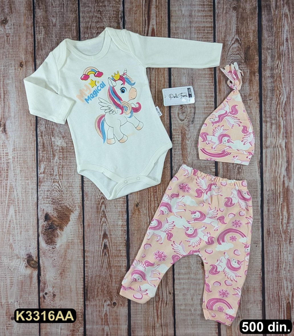 Pamučni komplet iz 3 dela (68-74)