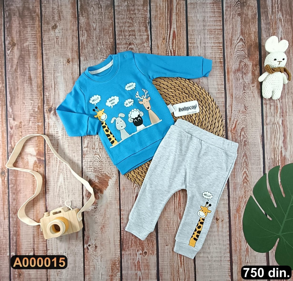 Pamučni komplet iz 2 dela (68-80)