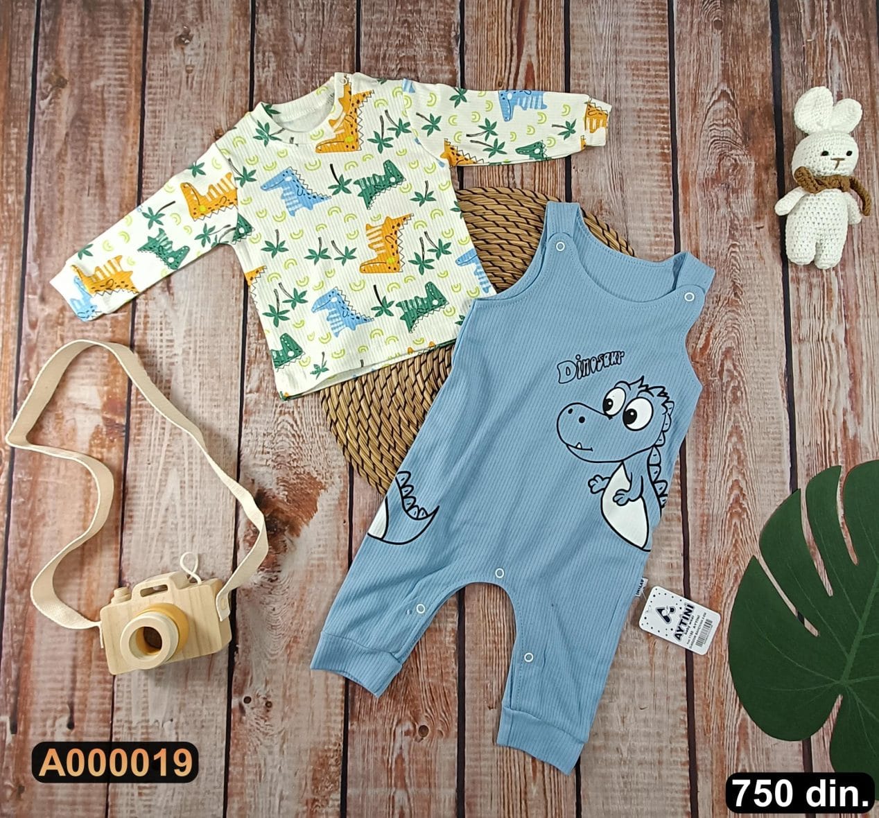 Pamučna zekica sa majicom (62-74)