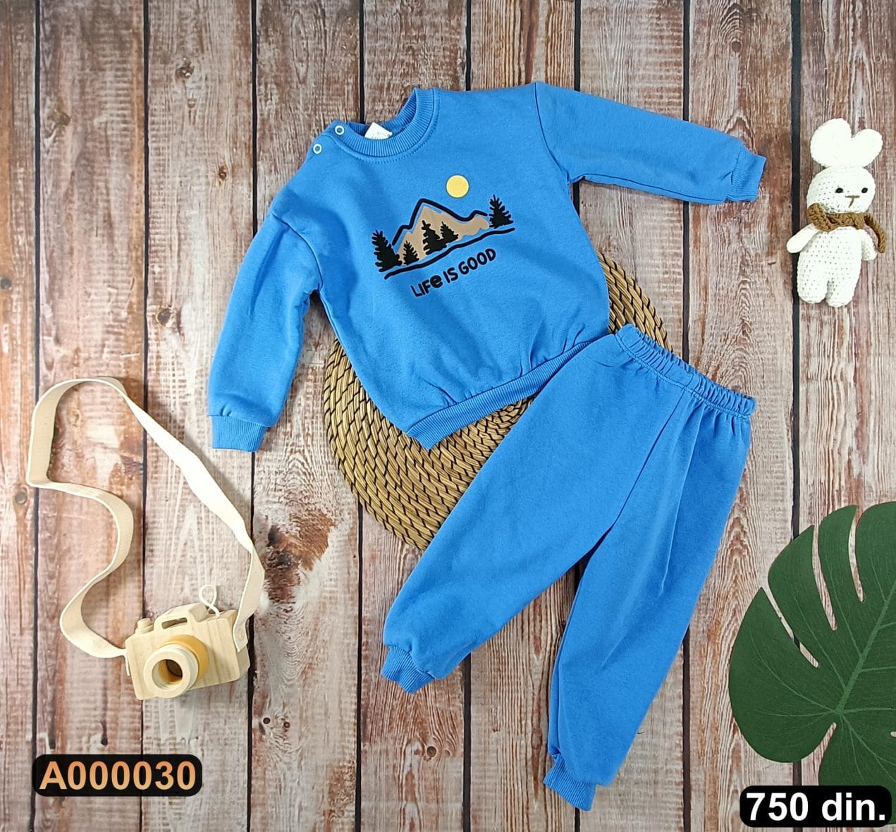 Postavljen pamučni dvodelni komplet (74-92)