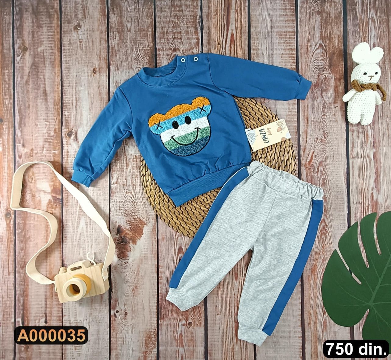 Pamučni komplet iz 2 dela (68-80)