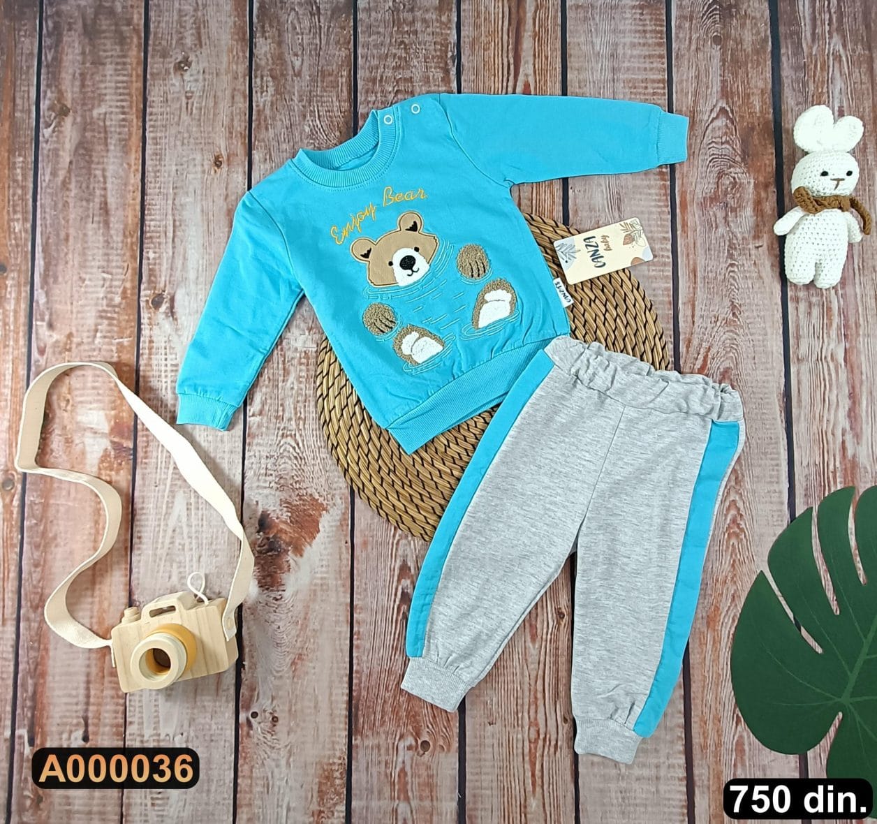 Pamučni komplet iz 2 dela (68-80)