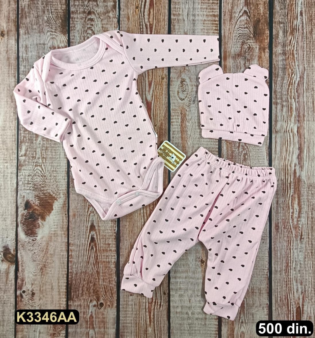 Pamučni komplet iz 3 dela (62-74)